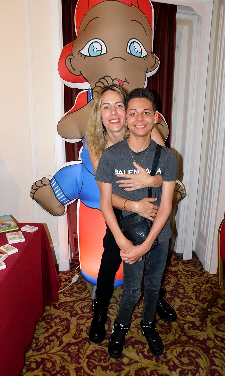Sofian Ribes and his mother