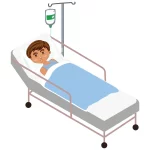 Timmy is a hospital bed