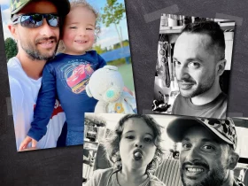3 pics of Damien and his last child